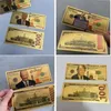선물 트럼프 달러 미국 대통령 지폐 플라스틱 골드 포일 주름 법안 미국 총선 기념품 가짜 돈 쿠폰