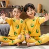 Children Pajamas Boys Totoro Cotton Clothes Pants Set Cartoon Sleepwear Kids For Girls Toddler Baby Outfits Child Pyjama 220507