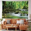 Nature Forest Dik Tree Wall Tapijt Large Materi 3D Hanging Art voor slaapkamer woonkamer slaapkamer decor groene plant muurschildering J220804