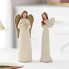 Nordic Angel Figurine Resin Character Artist Model Statue Vintage Home Decor Accessory Fairy Garden Wedding Christmas Gift 220329