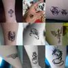 NXY Temporary Tattoo 30pcs Lot Waterproof Fake Tattoos Stickers Water Transfer Black Dragon Skull for Women Men Cool Totem Body Art Makeup 0330