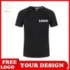 T gömlek üst 6 renk özel kısa kollu yüksek uçlu pamuklu yanıp sönen kumaş hızlı kurutma yuvarlak boyun baskı diy marka metni LS 220616