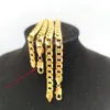 14K GOLD STAMPED NECKLACE BRACELET BRASS URBAN STYLE 8mm 24" RAPPER MIAMI CUBAN CHAIN