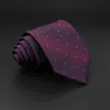 Mens Fashion 8m Elies classiques Paisley Plaid Flaid Tie à rayures Business Wedding Red Green Coldie Formal Cade Cravat