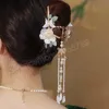Flower Butterfly Tassel Hair Clips estilo Hanfu Acessórios para cabelos Alia