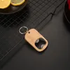 Wooden Bottle Opener Key Chain Wood Unique Creative Gift Can Openers Kitchen Tool Catering Beer Custom Bottles Opener