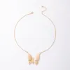 Big Butterfly Pendant Neckalce for Women INS New Acrylic Tassel Multi-layer Chain Choker Alloy Party Jewelry Collar