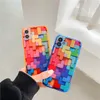 Rainbow Building Blocks Telefonfodral Funny Soft TPU Back Cover för iPhone 13 13Pro Max 12 12 Pro 11 11 Pro X Xs XR 7 7P 8 8Plus