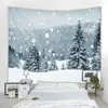 Snow Scene Tapestry Beautiful 3D Digital Printing Bakgrund Bohemian Hippie Olika storlekar J220804