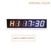 Haute qualité gym lentille anti-éblouissement intérieur numérique télécommande affichage minuterie LED horloge cadre en aluminium durable en gros