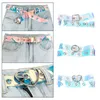 Laser Women Belt Holographic Clear Waist Metal Pin Buckle Transparent s for band 90cm 120cm 220712