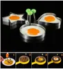 Fried Egg Tools Mold Non Stick for Griddle Pan Egg Shaper Pancake Maker with Handle Stainless Steel Form Frying Cooking 10pcs/Set