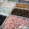 Stone Loose Beads Jewelry Natural 30Mm Egg Carved Ornament Rose Quartz Healing Crystal Gift Room Fish Tank Decoration D Dhtoo