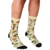 Мужские носки смешные мужчины грибы мультфильм узор с печать Happy Hip Hop Новинка Скейтборд Скейл Случайные сумасшедшие носки