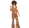 Temadräkt män kvinnor hippie vuxen karneval party 60s 70s retro go girl disco kläder halloween för coupletheme