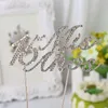 Fournitures de fête Autres fêtes Sparkling Bling Numéro 15 Mis Anos Lettres Cake Topper Strass Alliage Cupcake Picks Décoration d'anniversaire