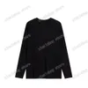 Xinxinbuy 남자 디자이너 T 셔츠 티 파괴 된 편지 파리 파리 스포티 크루 목 롱 슬리브 흰색 검은 색 오버 사이즈 S-XL