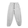 High Quality American Grey Thickened Plush Guard Pants Men's Fashion Brand Straight Tube Loose Closure and Side Zipper Sweatpants