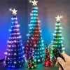 Cordes LED 1.2M 1.5M 1.8M RVB Artificielle Éclairée Arbre De Noël Décor Fée Guirlande Lumineuse Extérieure Guirlande Pour Jardin De Vacances DecorLED