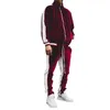 Herrspårstycken Set Gold Velvet Tracksuit Men set Spring Autumn Sport Suit Man plus tjocka hoodies byxor Sweatshirt sportkläder