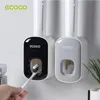 Ecoco Toothbrush Suportes Automático Dentífrico Dispensador De Parede Montagem Casa de Banho Banheiro Acessórios À Prova D 'Água Squeezer