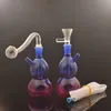 Mini Pocket Glas Ölbrenner Bong Rauchen Wasserpfeifen für Recycler Dab Rig Wachs Dabber Werkzeugset Tabak Trockenkräuter Löffel Pfeife