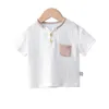 Summer Boys T shirt Linen Cotton for ops Short Sleeve Kids ee 220620