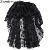Beonlema Long Skirt Women Gothic Maxi Jupe Sexy Black s Mesh Goth Tutu Ladies Party Halloween Clothing S-2XL 220401
