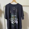 남성 캐주얼 셔츠 높은 거리 패션 브랜드 1230 편지 30 주년 기념 공동 인쇄 짧은 소매 티셔츠 빈티지 인과 여성