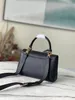 Realfine Bags 5A M45978 24 cm Madeleine BB Schwarz Bicolor Momogran Empreinte Leder Schulterhandtaschen Geldbörsen für Damen mit Staubbeutelbox