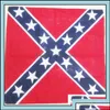 Party Favor Event Supplies Festive Home Garden 55 * 55cm Confederate Rebel Flag Bandanas Flags Imprimez Bandana pour les bandeaux ADT deux côtés DR
