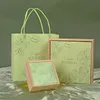 Geschenkpapier im handbemalten Wald-Stil, Hochzeitsgeschenke für Gäste, Souvenirs, Box, Verpackung, Partygeschenke, grüne Süßigkeiten-Box aus Holz, Geschenkpapier, Geschenk