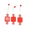 Décorations de Noël 3pcs 3D Ornement en bois bonbons suspendus pendentifs étoiles arbre de Noël pour l'année de fête à domicile Navidadchristmas