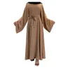 Hot Sell Muslim Long Dress for Womens Without Scarf Caftan Africa Maxi Dresses Plus Size Kaftan Abaya Islamiska Bandage Clothing 6394