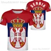 セルビア共和国Tシャツdiy無料カスタムメイド名番号