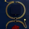 Colliers pendentif pour femmes or Mens clavicule chaîne lettre designer bijoux couples aiment argent titane acier style punk necklac9171301