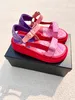 Color transparent soft foam sole with jelly Luxury designer sandals summer home outdoor solid candy color trend and slippers with thick heel casual slides