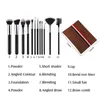 Outils de maquillage ZOREYA Marque 12pcs Noir Ensemble de pinceaux de haute qualité Fondation Poudre Mélange Shadow Bend Eye Liner Base Pinceaux Cosmétiques220422