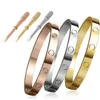 3 couleurs bracelets de créateurs bijoux de luxe bracelet bracelet 4 diamants titane acier vis tournevis charmes pour femmes et hommes ban9055102