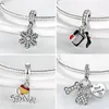 925 Silber Fit Pandora Original Charms DIY Anhänger Frauen Armbänder Perlen Travel Charm Plane Tower Dangle Charm Mom Heart