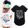 2018 Ins Baby "Vogue'dan daha fazla sorun" Mektup Baskı T-Shirt Yaz Tees Kızlar Butik Çocuklar Giydirin Tops