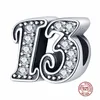 Ciondolo Pandora in argento 925 con perline per bracciale in argento 925 Set di ciondoli della serie di lettere di età con ciondolo gioielli con perline pregiate fai da te