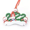 2022 Resin Christmas Decorations Outdoor Tree Ornaments Heads DIY Pendants Party Favor Gift 0811