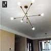 Pendant Lamps Nordic Postmodern Chandelier Ceiling Lights Art Creative Clothing Store Hanging Lamp Geometry Line Luminaire Industriel Lighti