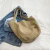 Bolsos de noche de gran tamaño tela de lienzo de moda slouchy bolso de bolso grande de gran tamaño de gran tamaño textil durante la noche de semana comprador bagev