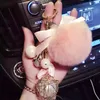 Nouveau porte-clés en peluche Rex fourrure de lapin porte-clés dames porte-clés faveur ornement sac pendentif clé accessoires gland boule de fourrure petit cadeau