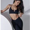 Yoga outfit sexig fitness bh lady solid color sports topp sport slitage för kvinnor gym backless cross tillbaka brayoga