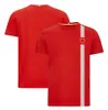 2022 F1 T-shirt Formule 1 T-shirts de l'équipe rouge T-shirts Polos à manches courtes Été Casual Costume de course F1 Mêmes fans T-shirts Custom317j