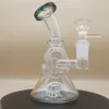 5,1 pouces Mini-bout de bout à bout de verre transparent des bangs en verre avec un boîtier de bol de 14mm de 14mm Bong Huile plate-forme dab narguilé