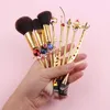 Sailor Moon Makeup 8pcs Anime Magic Wand Cosmetics Pędzel z różową torebką profesjonalną podkład w proszku płaska line line line line line line